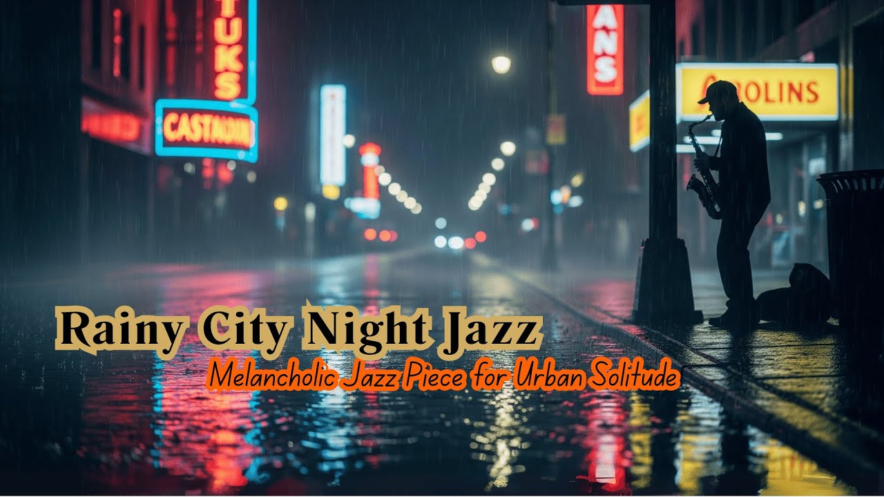 Rainy City Night Jazz | Melancholic Jazz Piece for Urban Solitude