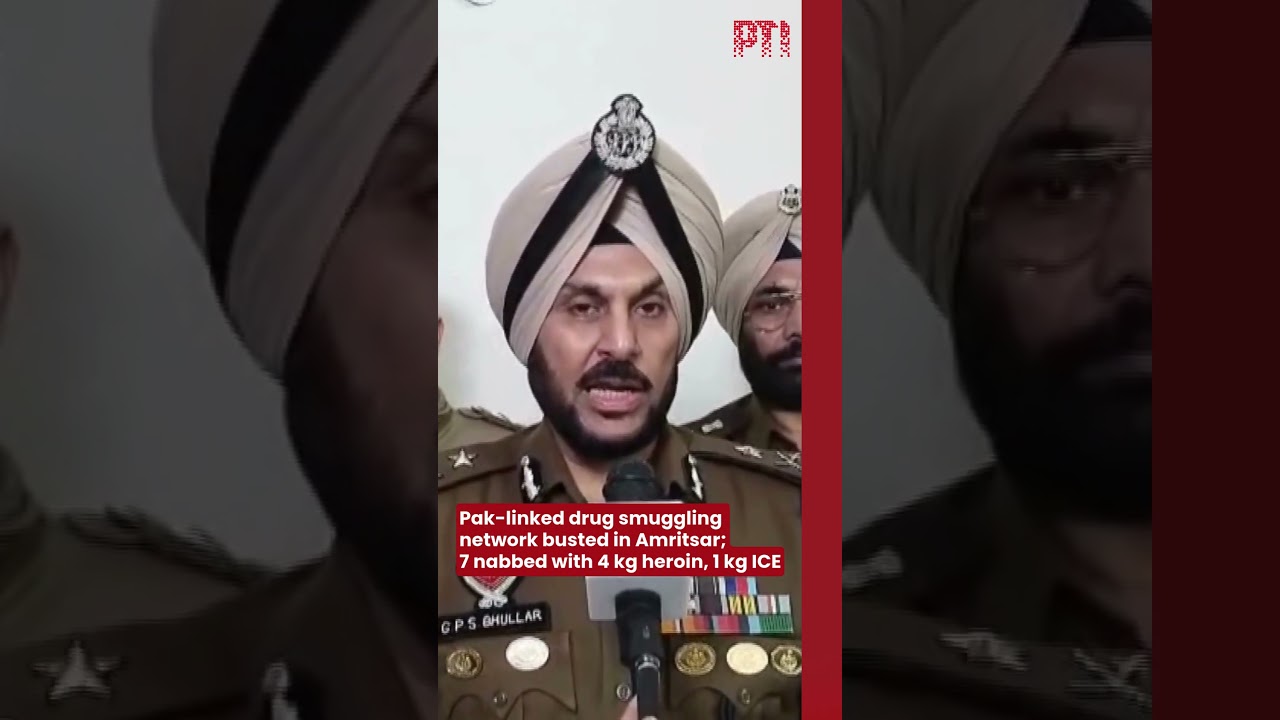 Pak-linked drug smuggling network busted in Amritsar; 7 nabbed with 4 kg heroin, 1 kg ICE