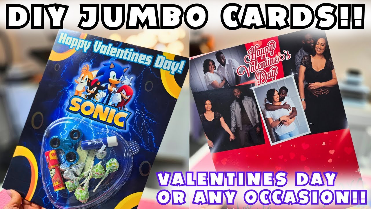 TRENDY JUMBO TREAT CARD | VALENTINES DAY CARD | How To Make a Jumbo Card For Any Occasion