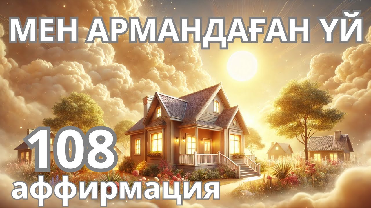 Арман үйіңді бүгін таңда! Армандағы үйіңді сатып ал! Медитация. Қазақша Аффирмация.