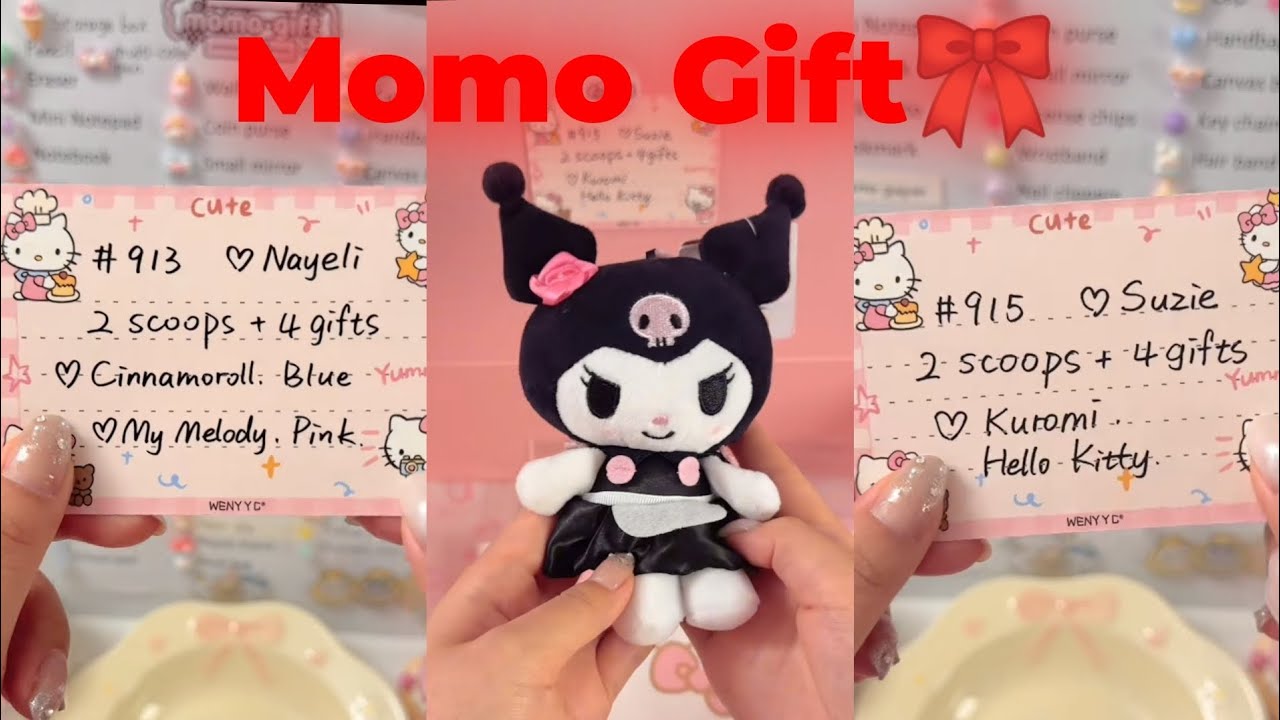 Hi! Nayeli✨Suzie💞 2 scoop Customised order packaging😍Momo gift🎀 #momogiftstore #sanrio #kuromi 
