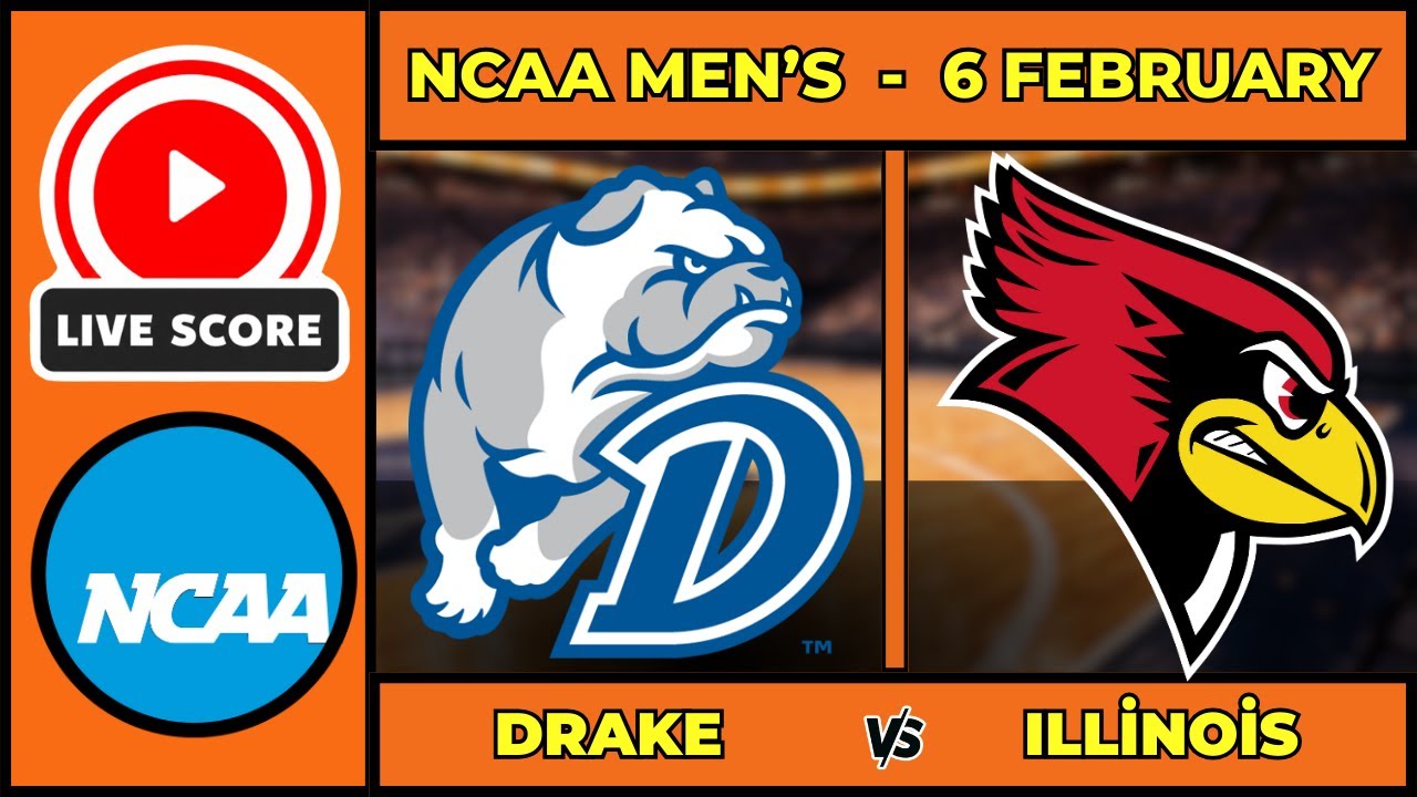 🔴 LIVE: Drake at Illinois State | NCAAM Men's Basketball Scoreboard | Feb 6 | MVC Friday Night