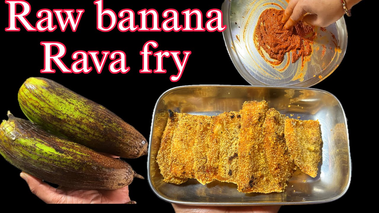 Raw banana rava fry | balekayi fry recipe | rava fry | snacks recipe in Kannada | ಬಾಳೆಕಾಯಿ ರವೆ ಫ್ರೈ