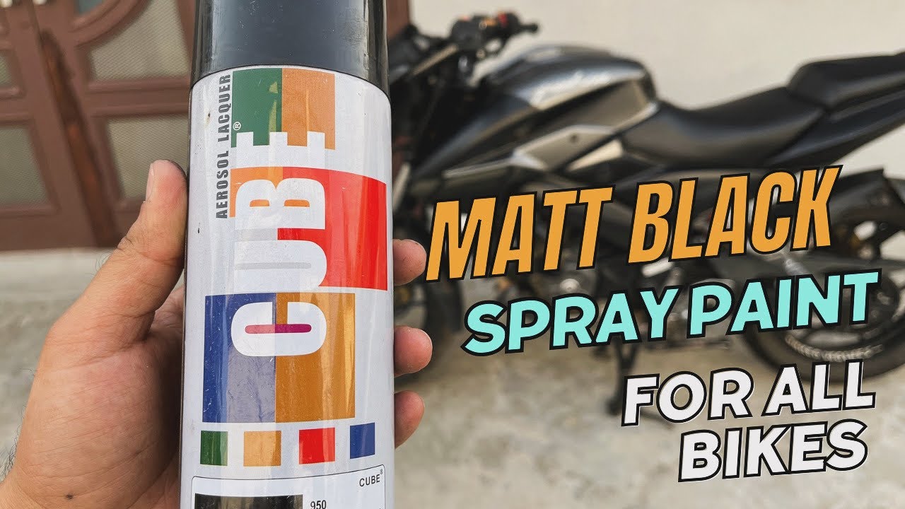 cube spray paint review || Cube Matt Black Spray Paint for Bike 😍🥰 Ghar me hi paint krdiya 🤩