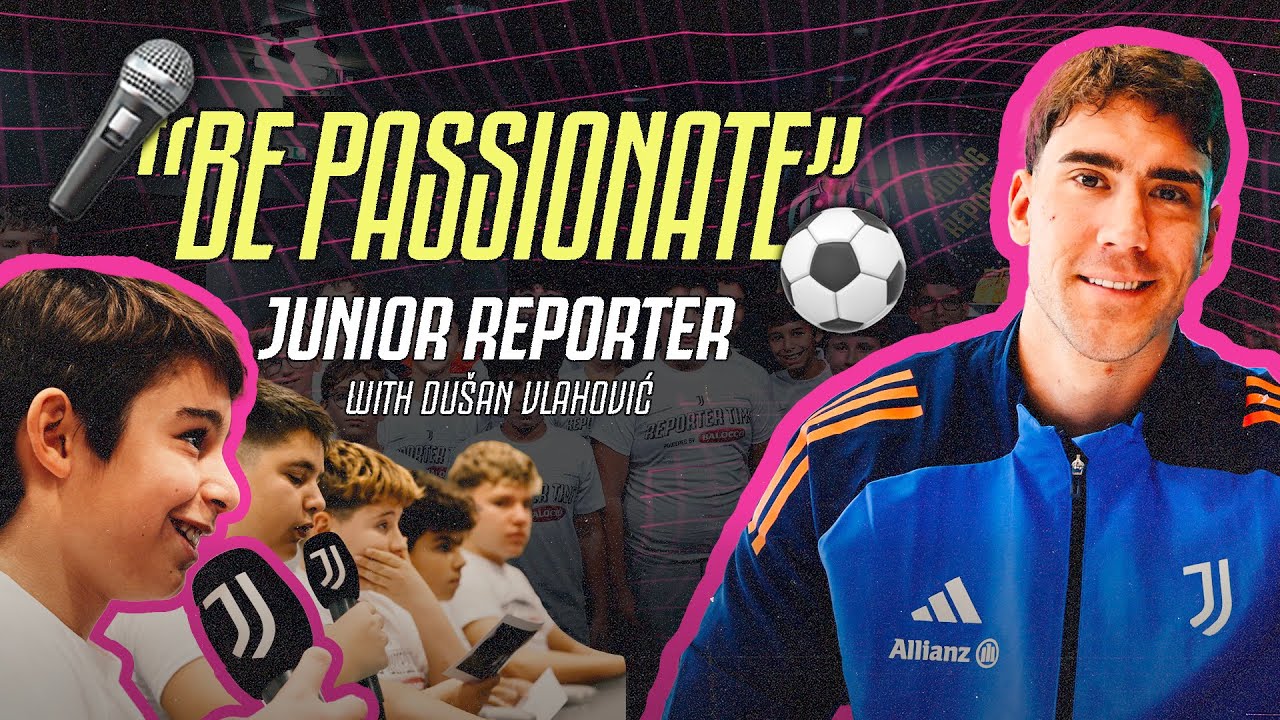 Junior Reporters Q&A with Du&scaron;an Vlahović | Juventus | Powered by Balocco