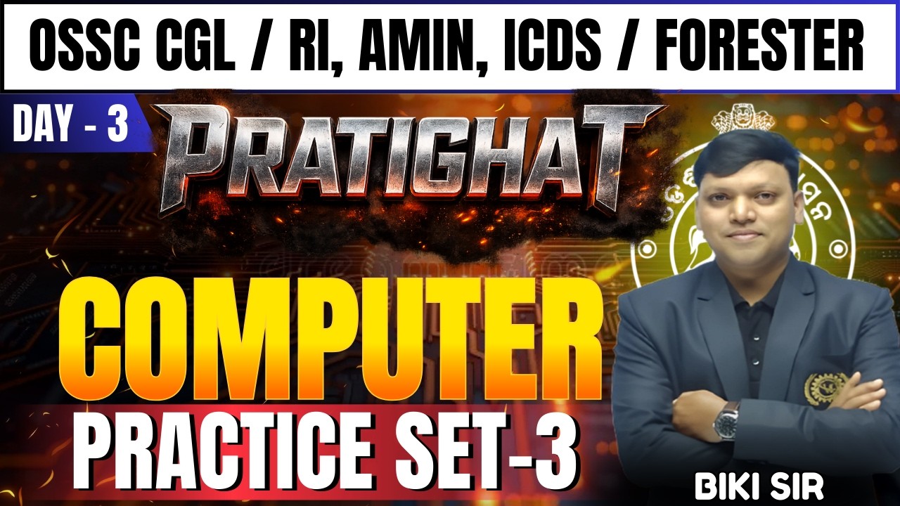 OSSC CGL | OSSSC RI, AMIN, ICDS | Forester Computer Practice Set 3 | Most Important Questions 2026