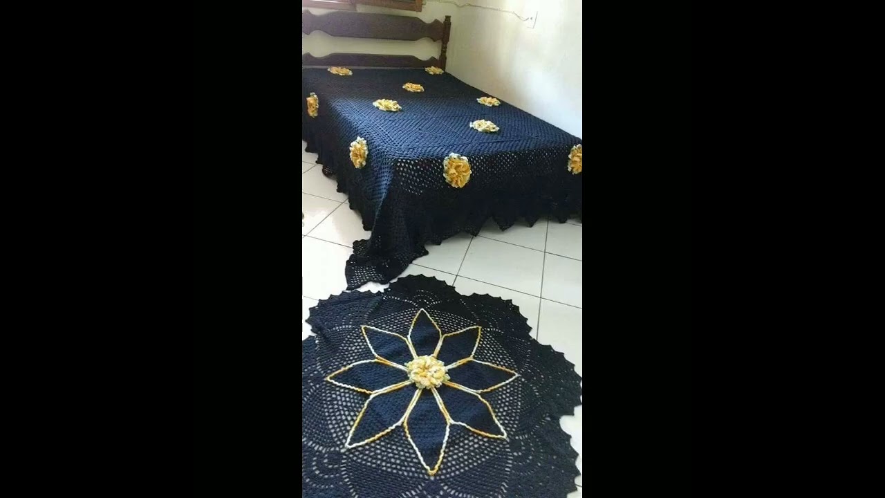 new latest💞 crochet hand 💟mad bed sheets design