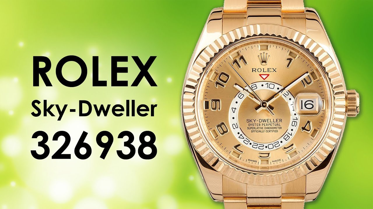 Rolex Sky-Dweller Yellow Gold Oyster Perpetual Watch 326938