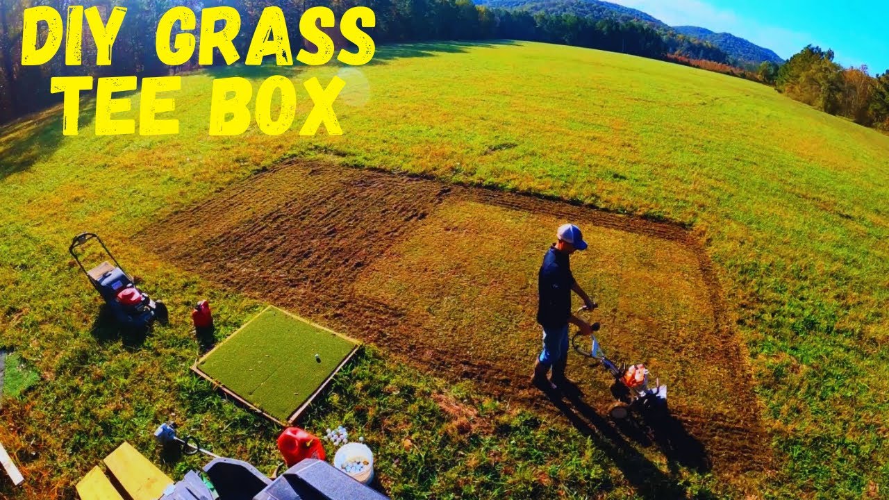 Adding a Grass Tee Box to the Backyard Golf Driving Range