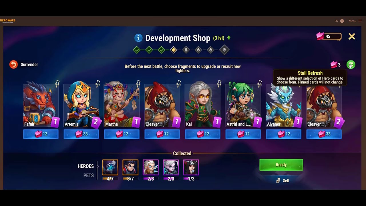 Hero Wars - 3th level and strategy of WAY of FREEDOM Feb 2026 lvl 3 of 7