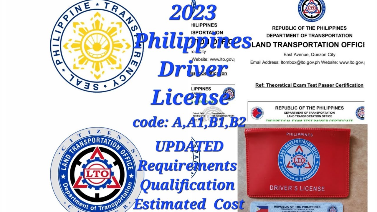 HOW TO GET A DRIVER  LICENSE IN THE PHILIPPINES  CODE: A,A1,B,B1,B2 || 2023 REQUIREMENTS (TDC,PDC)