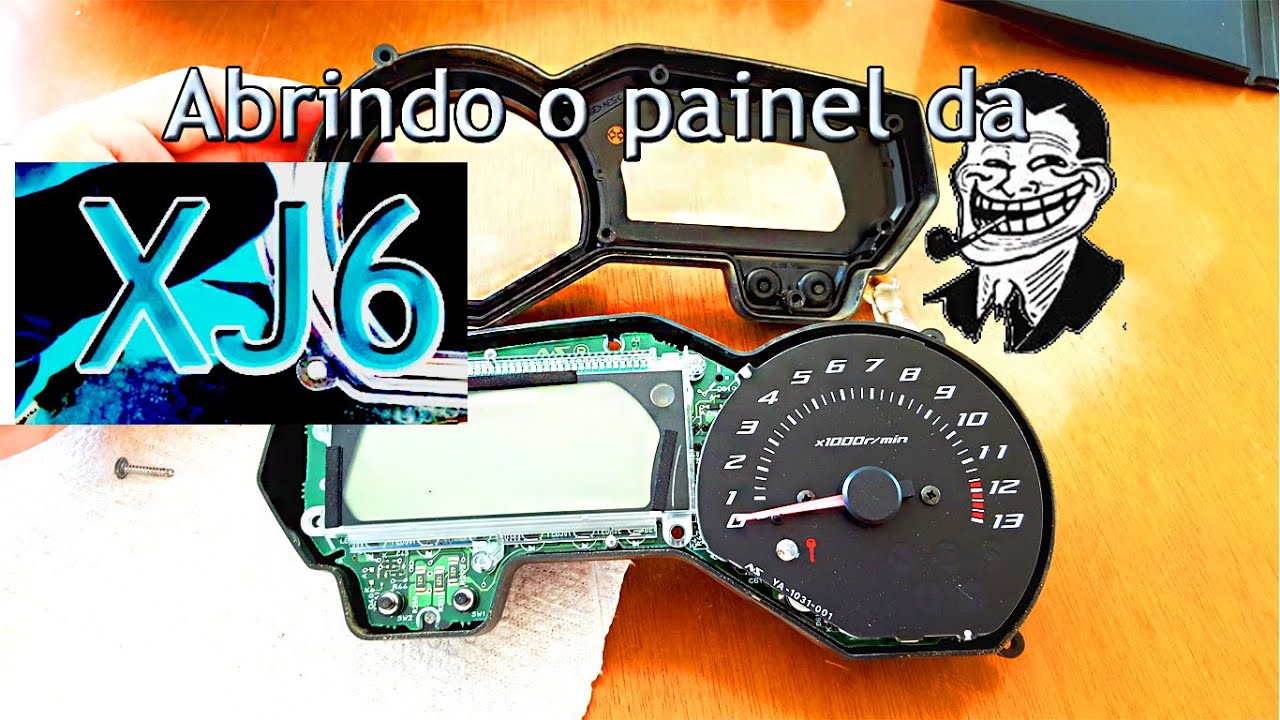 Como abrir o painel da XJ6 - concertando botão reset select do painel com WD
