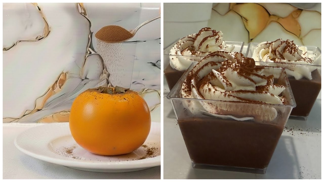 Sharon dessert - بحبة خرمة وكاكاو وبدون فرن وغاز عملت اسرع حلى