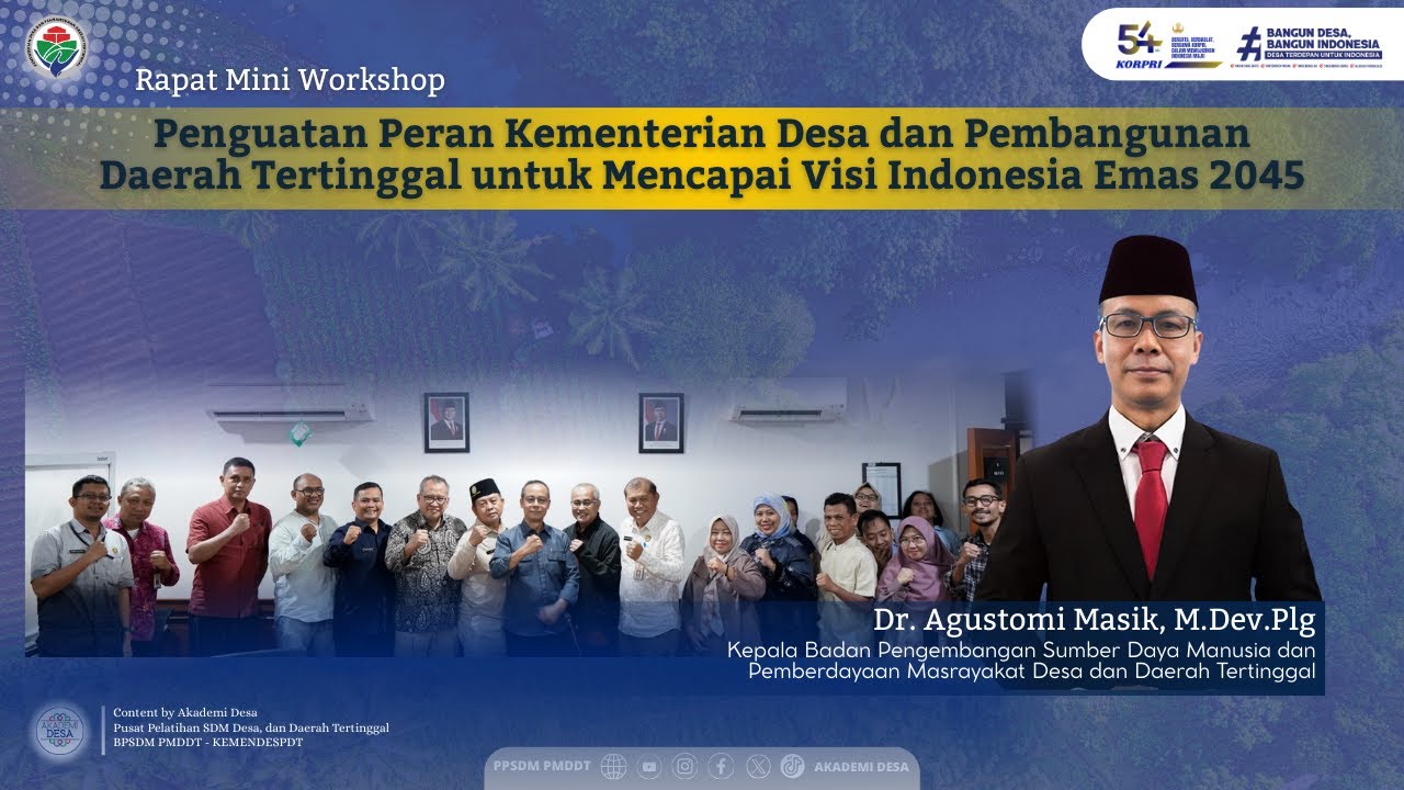 mini workshop Penguatan Peran Kementerian Desa dan Pembangunan Daerah Tertinggal
