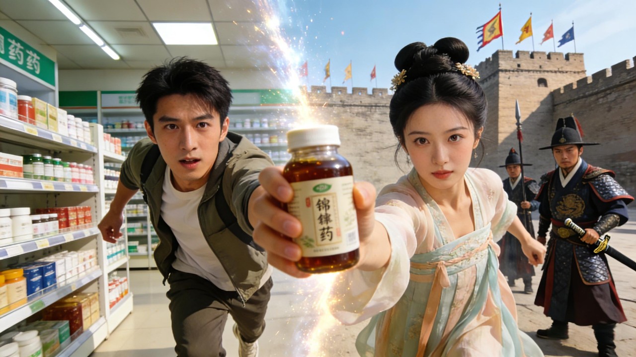 快病死的美女禦醫穿越到現代小伙的藥店裡，美女提供金銀財寶致富小伙，小夥提供藥物幫助美女拯救百姓，雙贏爽歪歪！#首發新劇 #無腦劇 #完結短劇