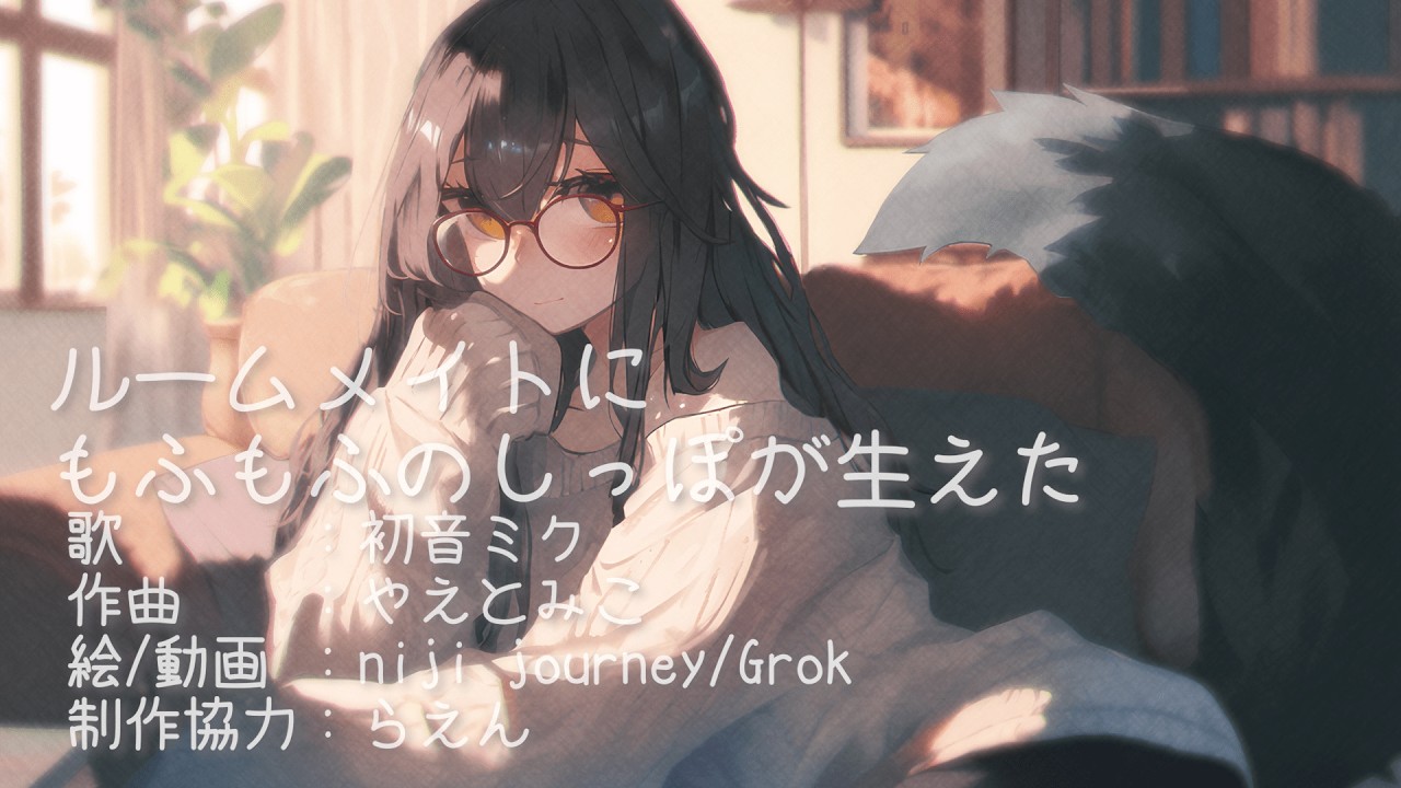 ルームメイトにもふもふのしっぽが生えた【初音ミク・オリジナル曲】【ボカコレ2026冬】