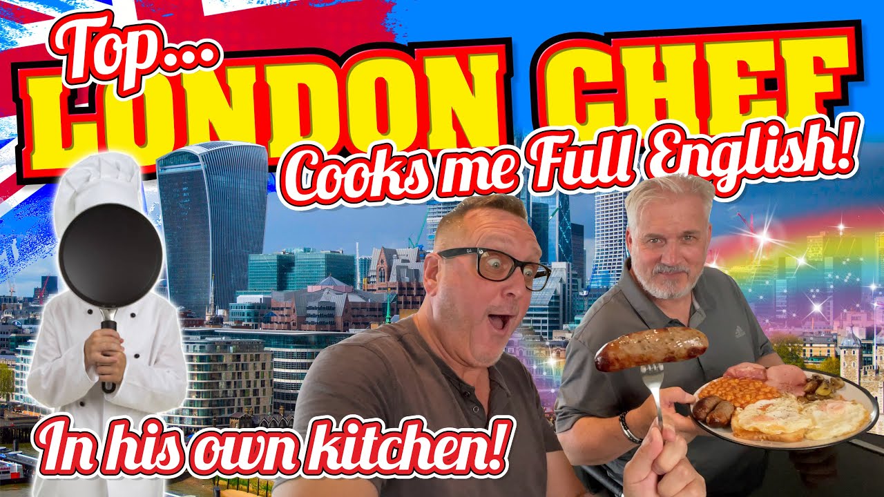 TOP LONDON CHEF Cooks Me a Proper FULL ENGLISH BREAKFAST in his own Kitchen!
