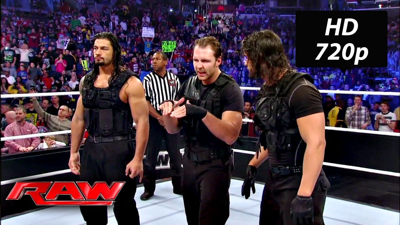 Dean Ambrose, Roman Reigns & Seth Rollins: The Shield first-ever match on RAW (RAW Dec. 31, 2012 HD)