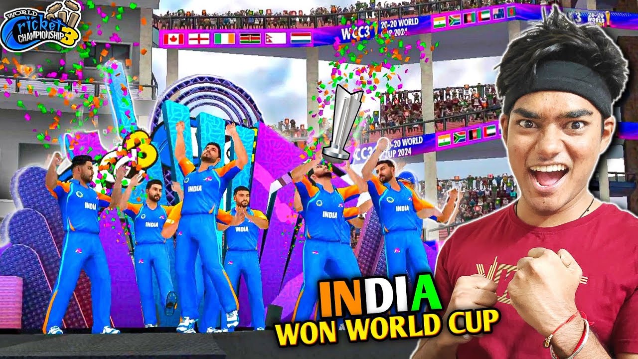 INDIA WON T20 WORLD CUP 2024😍 WCC3 GAMEPLAY!