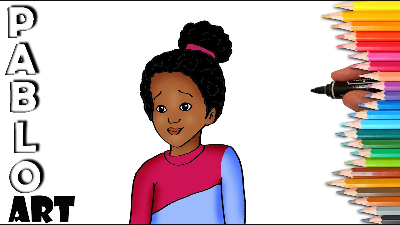 How to draw Keesha Franklin from The Magic School Bus | Learn to Draw step by step
