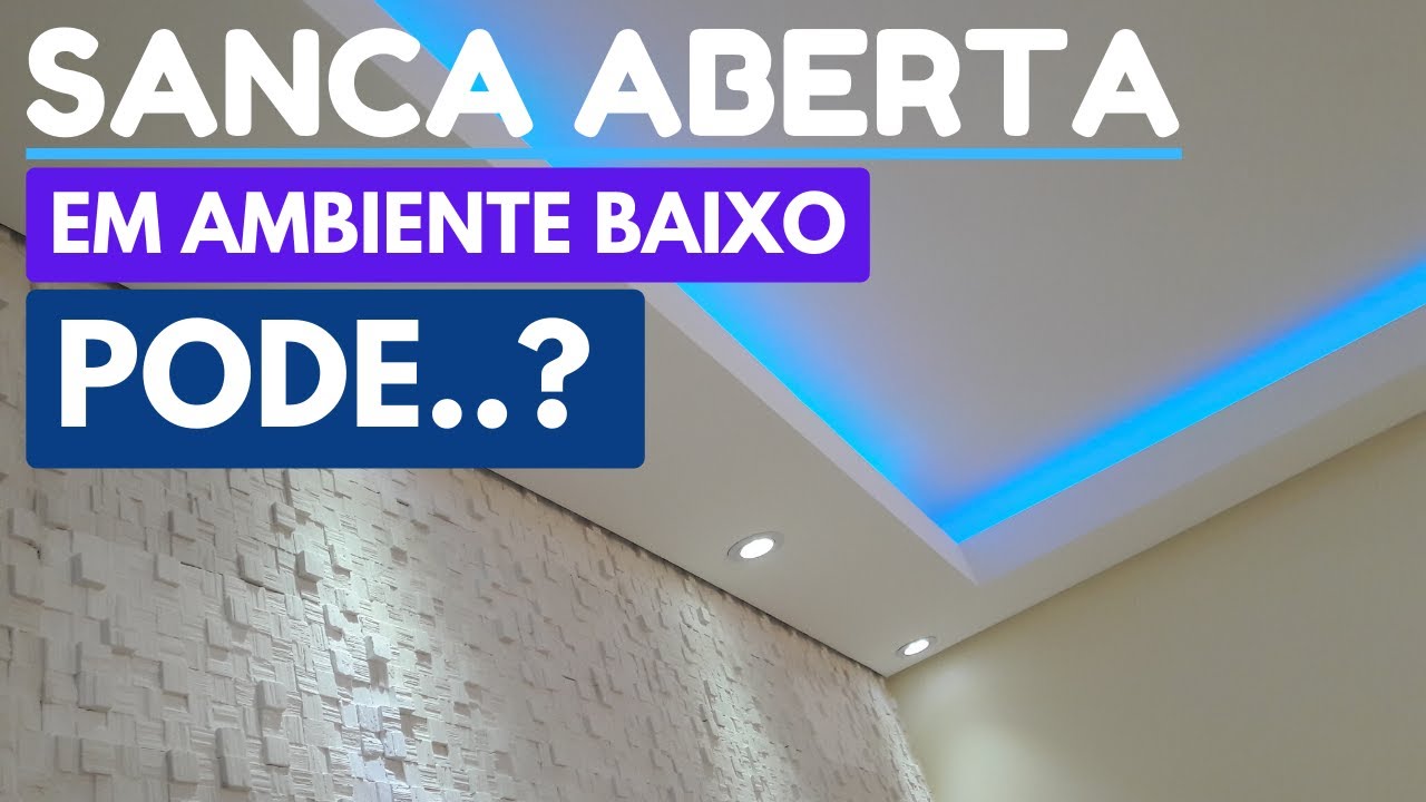 SANCA EM GESSO ABERTA AMBIENTE BAIXO FICA BOM