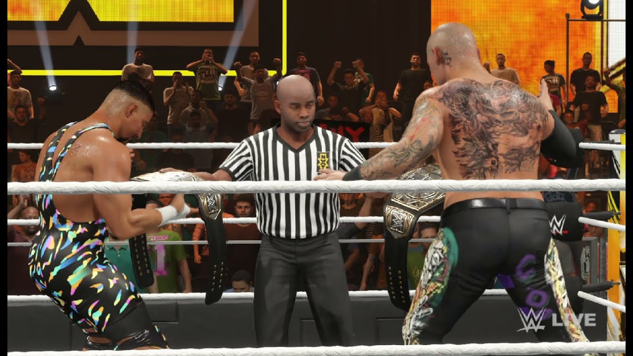 WWE 2K23 D'Angelo Family vs. Breakker & Corbin NXT Tag Team Championship Match