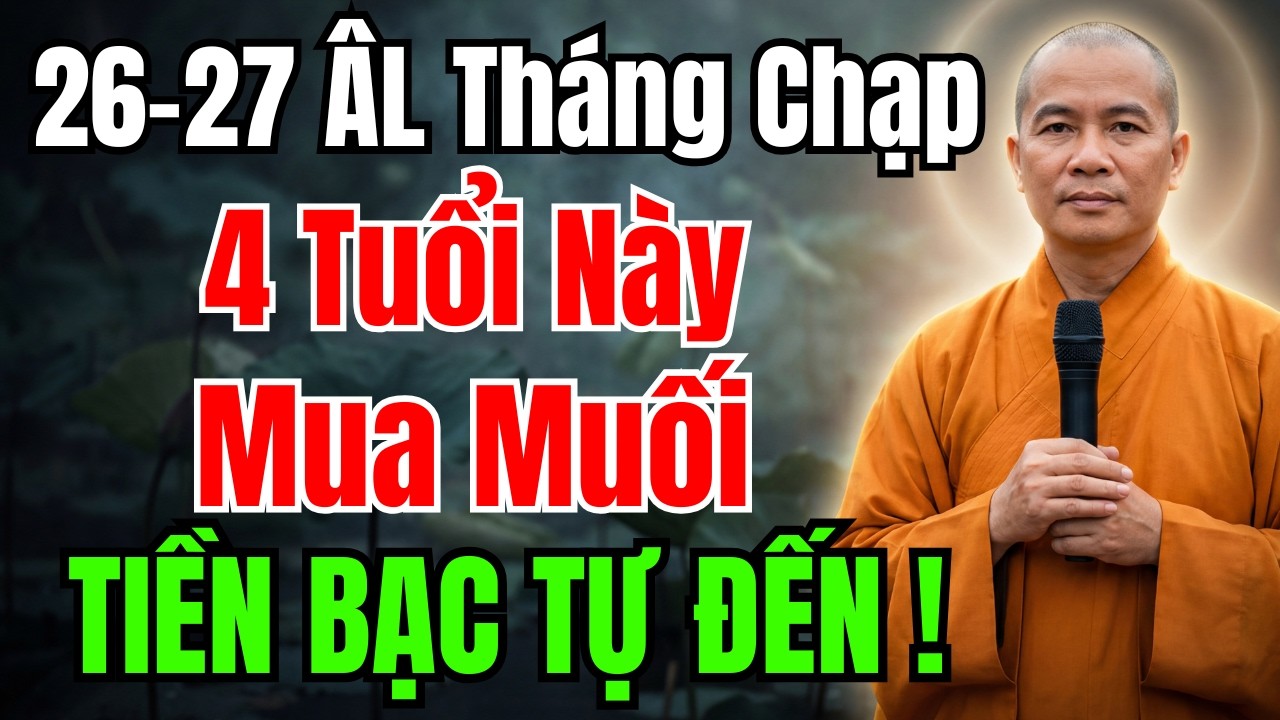 26-27 THÁNG CHẠP ÂL : 4 TUỔI NÀY MUA MUỐI - TIỀN Ồ ẠT ĐỔ VỀ, TÀI LỘC TỰ ĐẾN