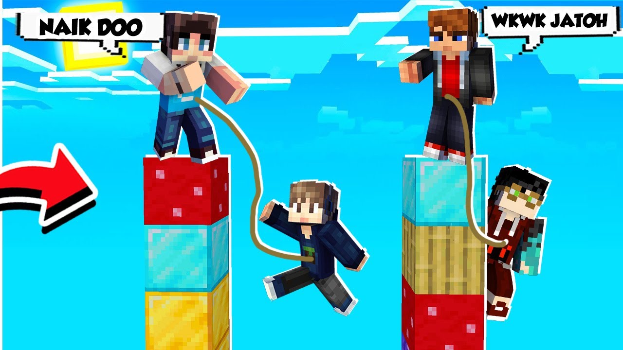 KITA HARUS KERJASAMA KABUR DARI LAVA TAPI DIIKET 2 VS 2 DI MINECRAFT!!!