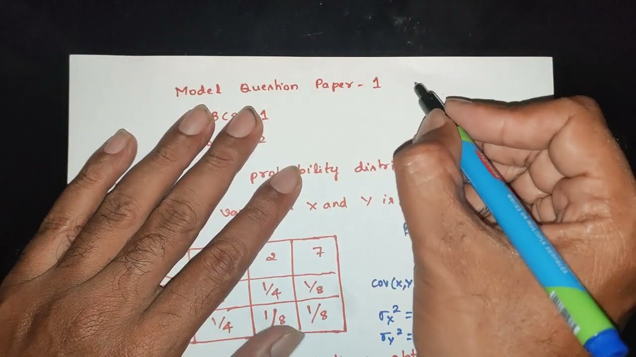BCS301 Module 2 | Joint Probability Distribution | Marginals & Correlation | Model Question Paper-I