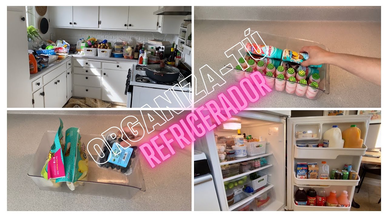 Como organizó mi refrigerator con despensa de $.99c | DESPENSA de 60 dólares | Refrigerador pequeño