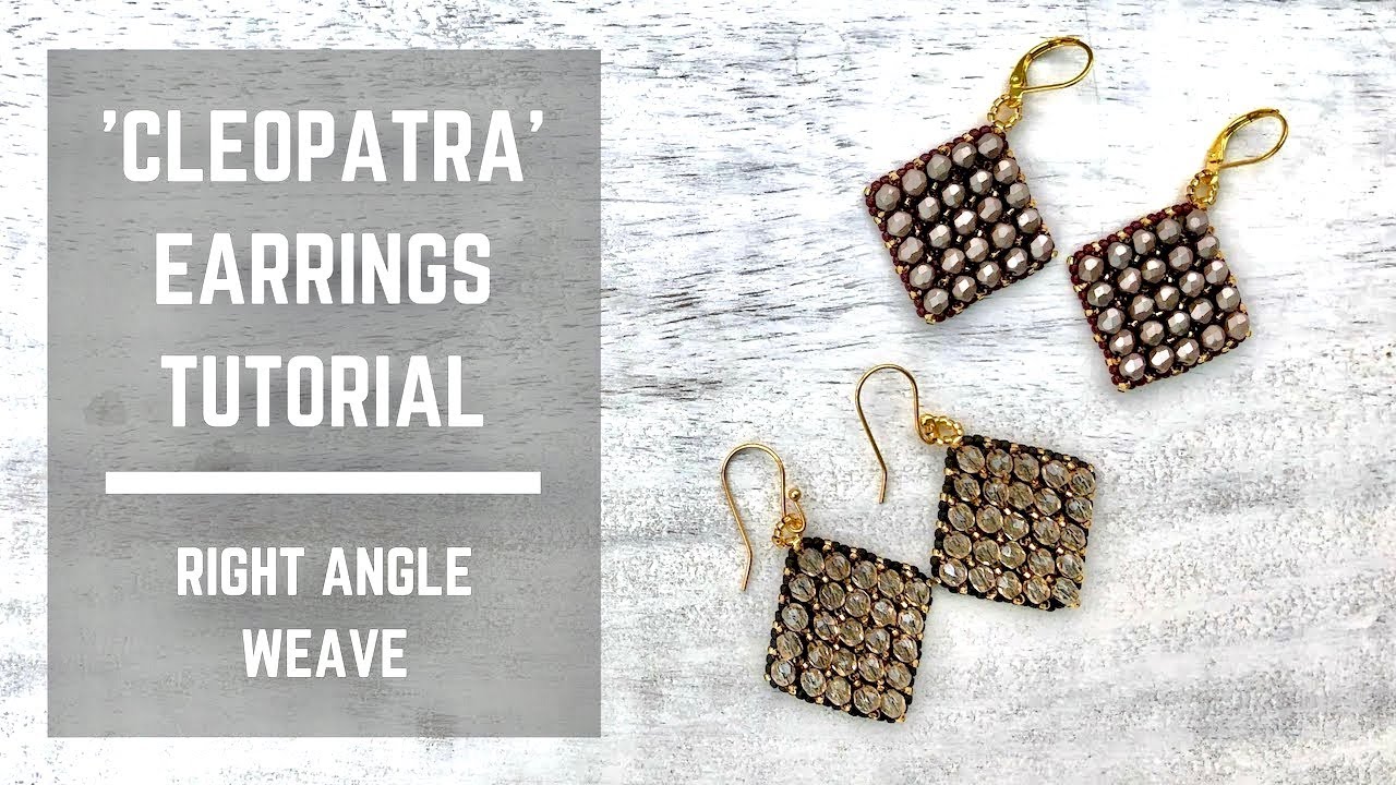 Cleopatra earrings tutorial | Right Angle Weave | Beaded Earrings