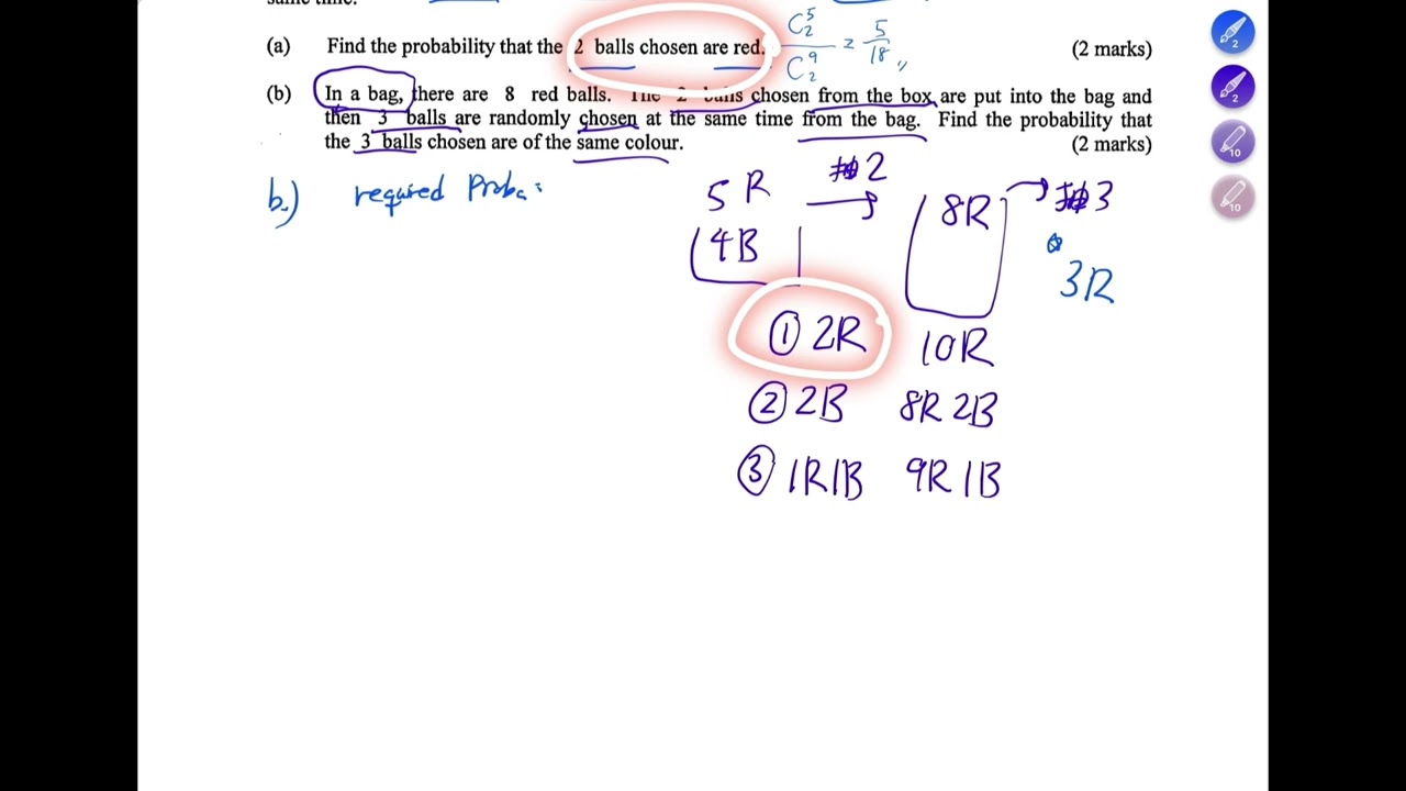 HKDSE Math 2023 Q15 Paper1 More Probability