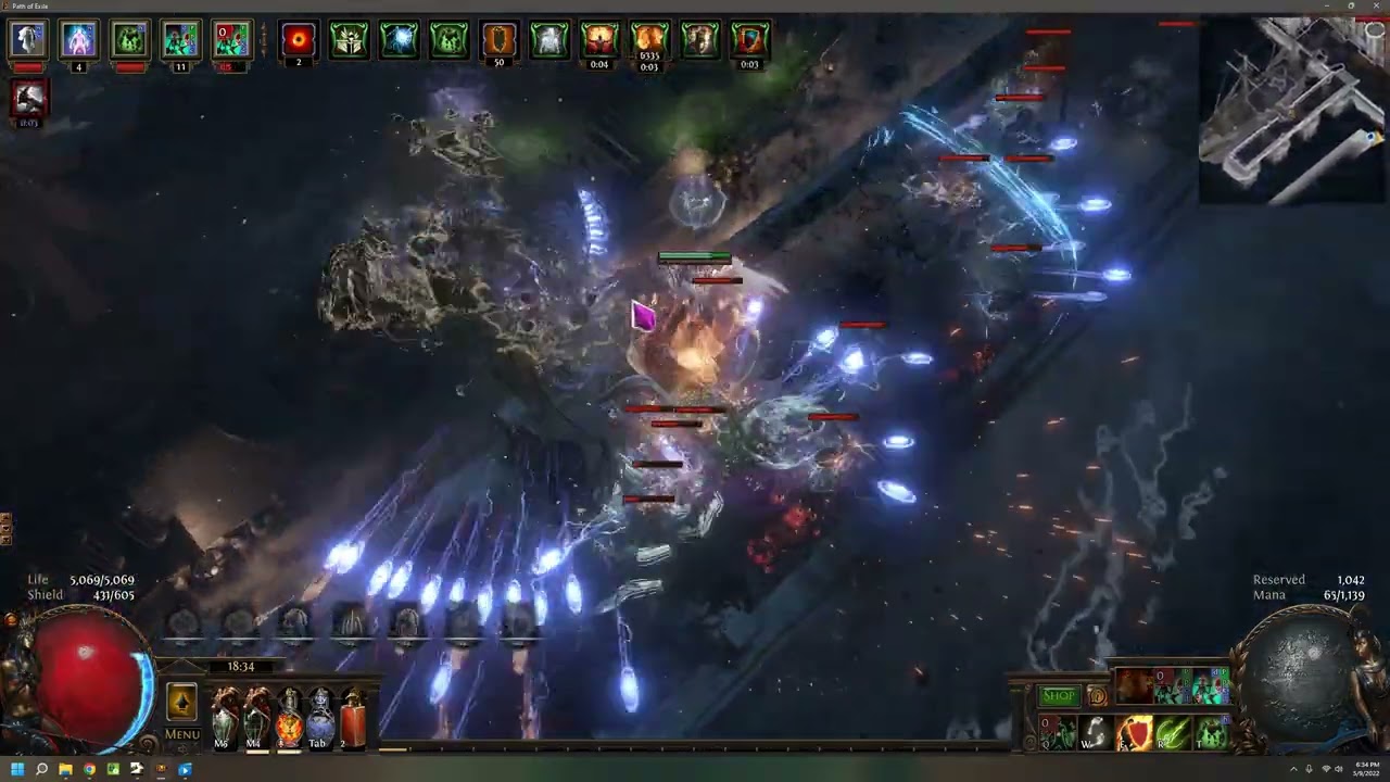 POE 3.17 - My First Ever Deathless Simulacrum with Roided Skeletons Archnemesis lvl99 Final 3 Waves