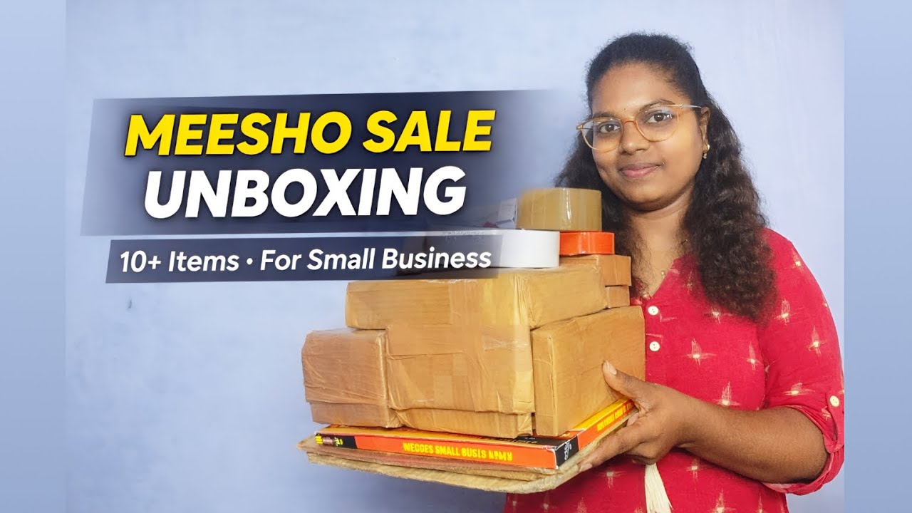 Meesho sale unboxing 🤩 10+ items for small business 😍