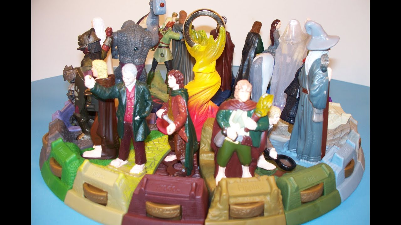 2001 BURGER KING THE LORD OF THE RINGS FELLOWSHIP OF THE RING FULL SET OF 19 MOVIE TOYS REVIEW