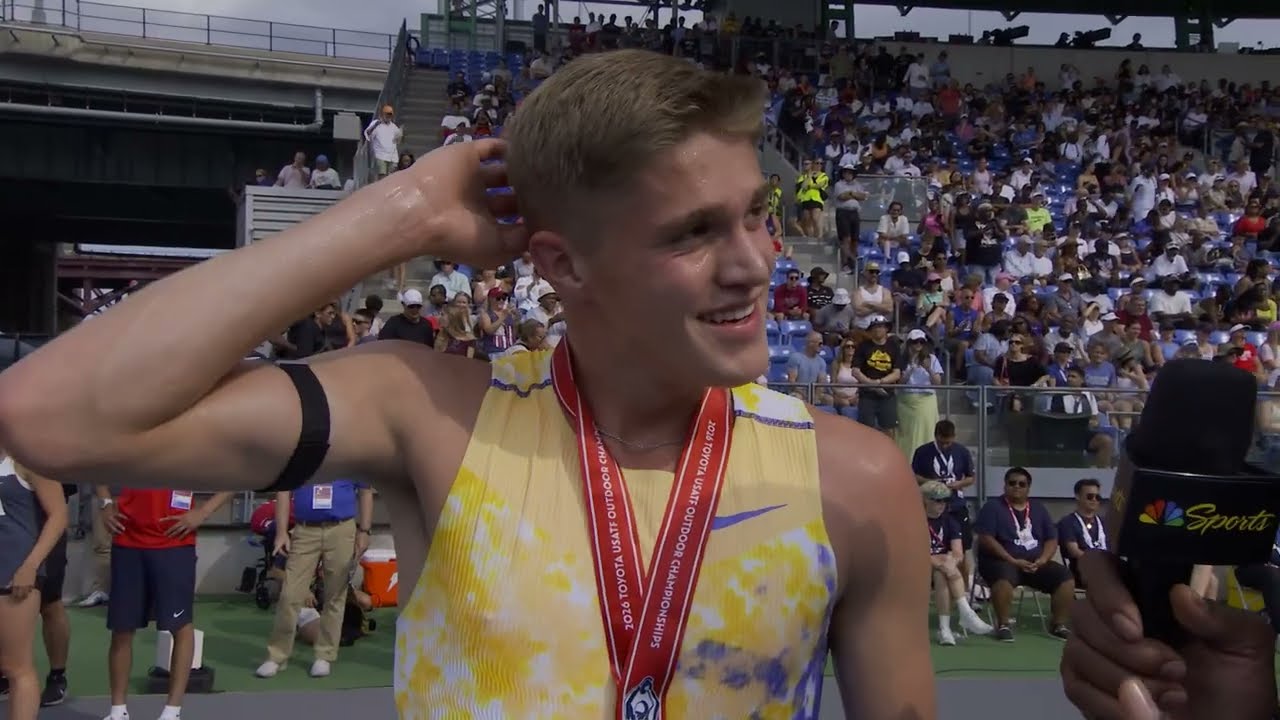 17-летний Купер Латкенхаус пробежал 800 м за 1:43.48 и завоевал свой первый титул чемпиона США на...