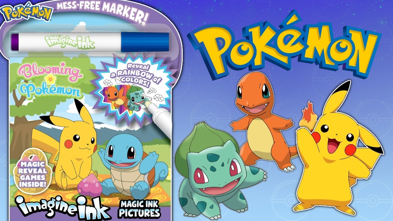 Книжка-раскраска и задания Pokémon Easter Imagine Ink 🐰 Раскрашивание и задания с маркером, не ос...