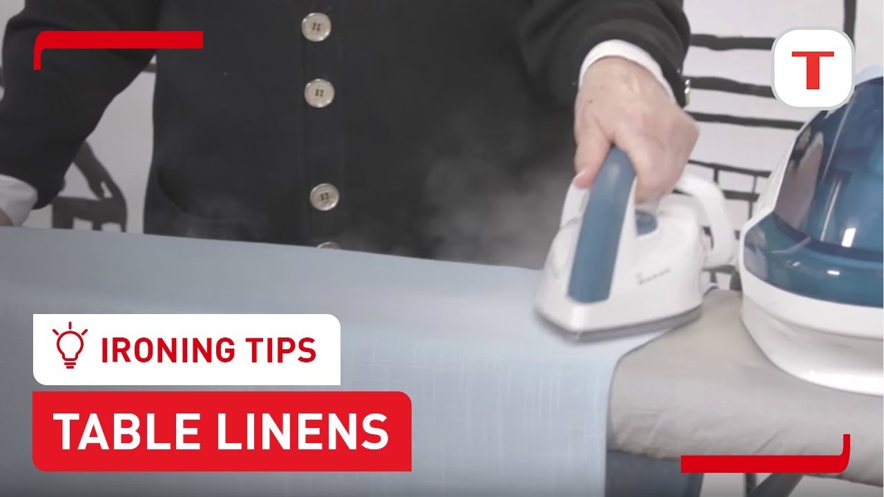 How to iron tablecloth and table napkin | Ironing Tips from Arlette Marcel | T-fal