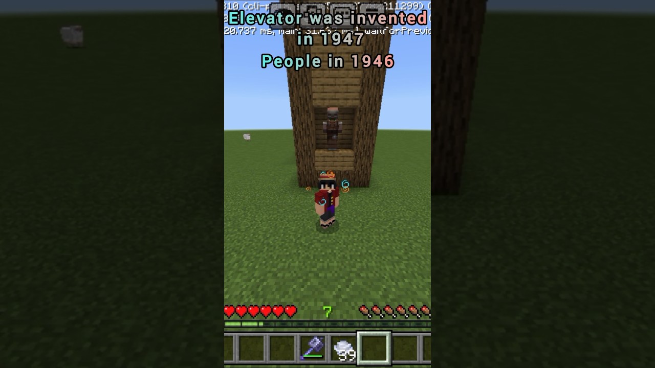|&bull;| Elevator was invented in 1947 people in 1946 |&bull;| #minecraft #gaming