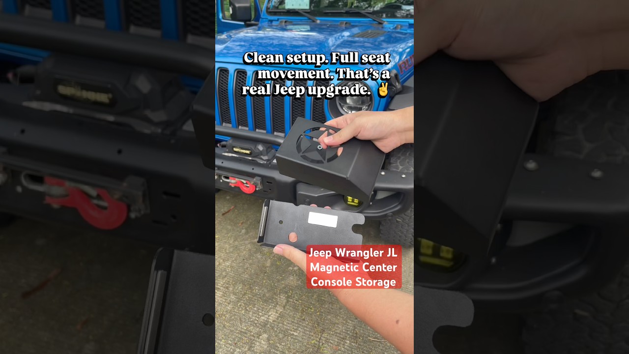 Jeep Wrangler JL Magnetic Center Console Storage 🏔️🙌 #jeeplife #diamooky #offroad #jeep