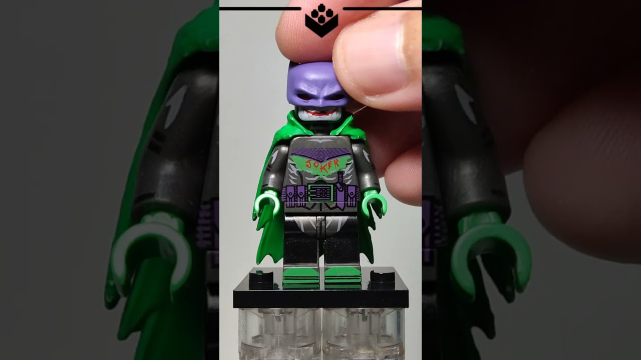 LEGO Joker: White Knight | Unofficial Lego Minifigure #shorts #lego #batman #dc #motorcycle