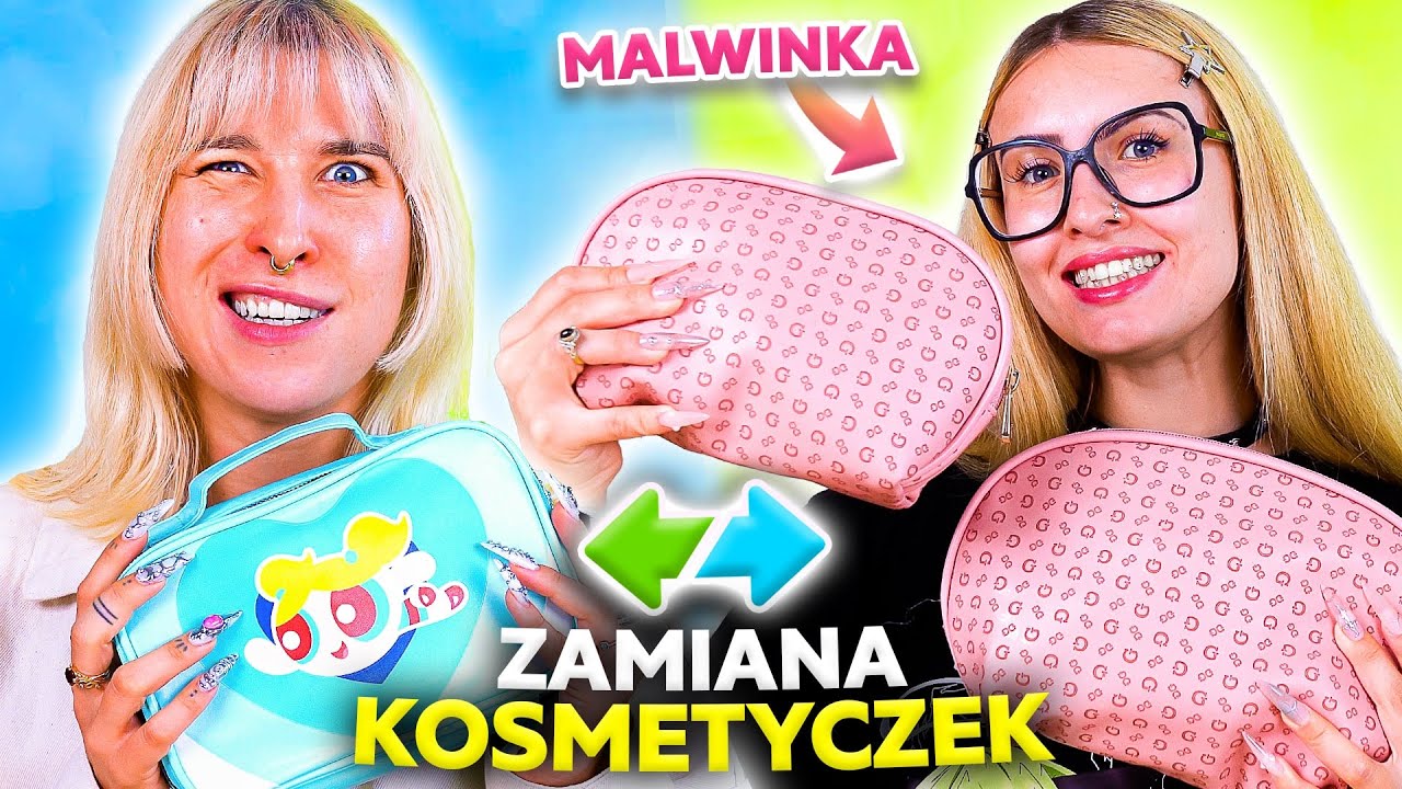 ♦ AZJATYCKI MAKIJAŻ MALWINKI Z FAZY! 😱 ZAMIANA KOSMETYCZEK ♦ Agnieszka Grzelak Beauty