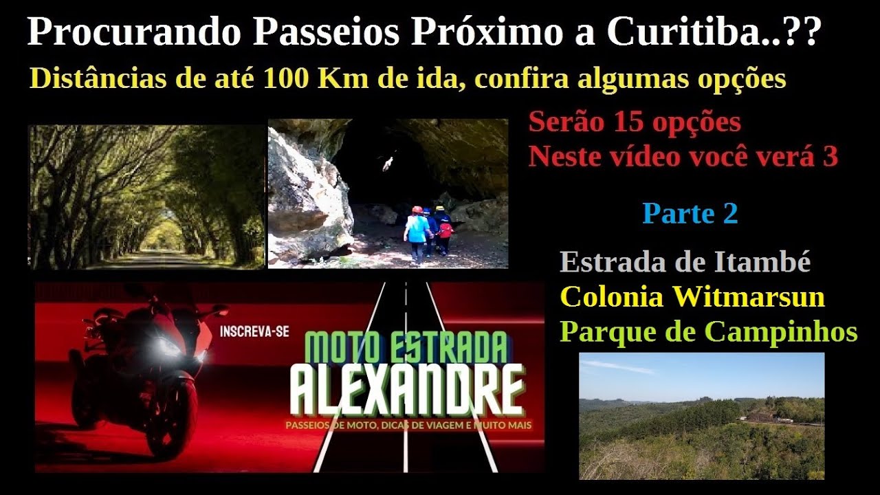 Parte 2 - Passeio de moto próximo a Curitiba Itambé Witmarsum Parque de Campinhos
