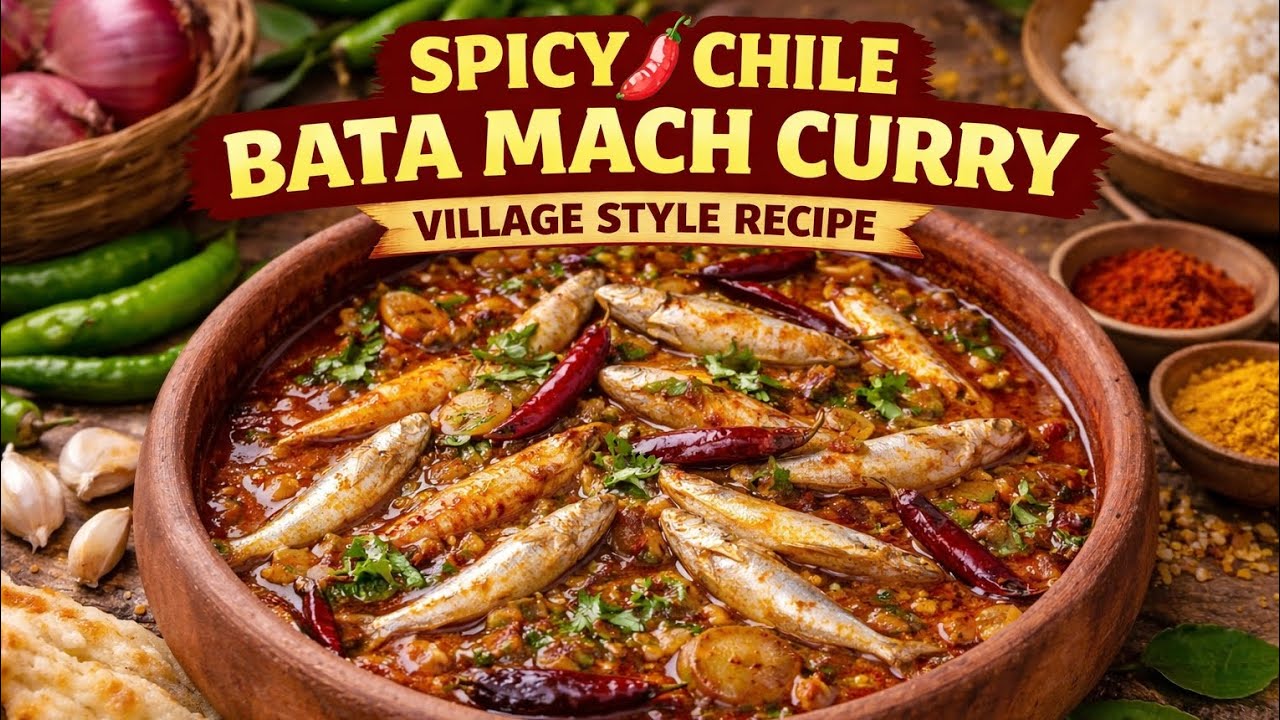 Spicy Chile Bata Mach Curry | Village Style Recipe | Durga's #kitchen 