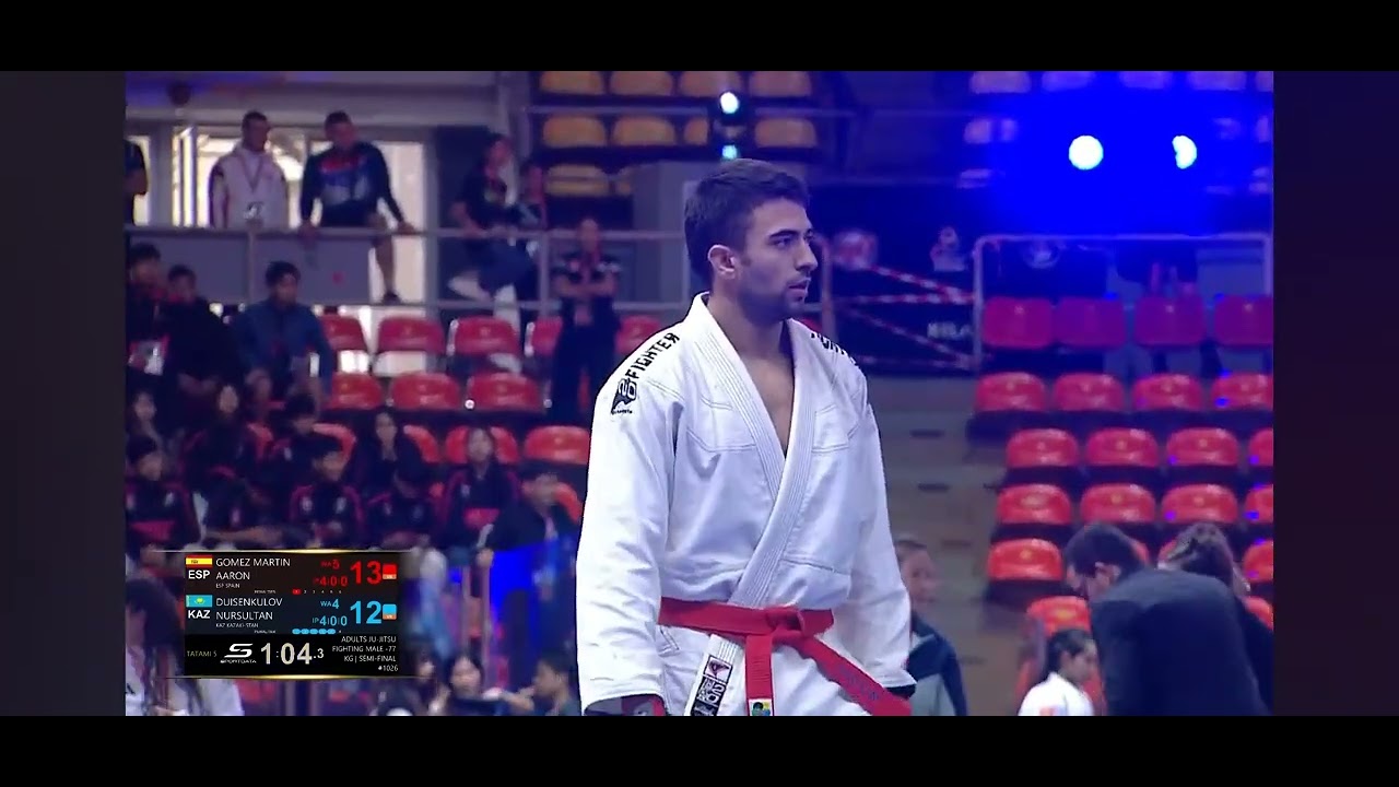 Aarón Gómez Jiu Jitsu lucha -77 k 4° cte semifinal cto del Mundo Bangkok 2025.
