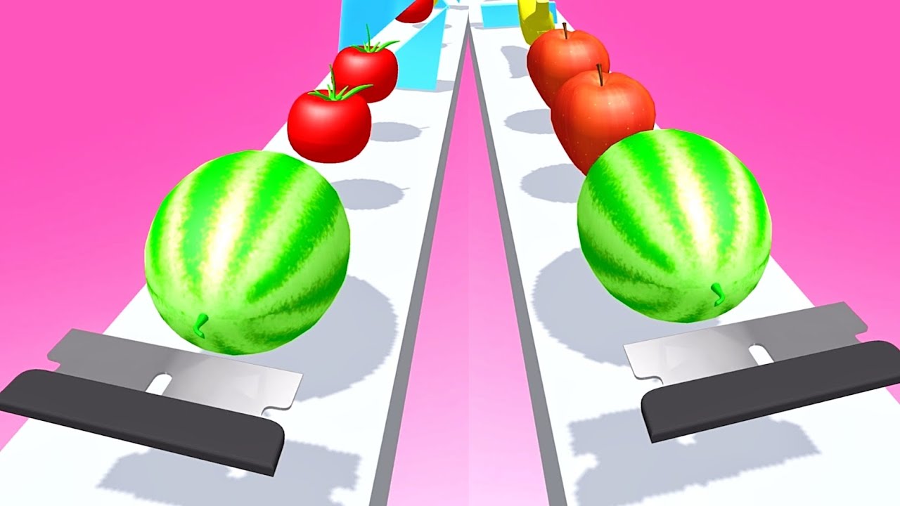 Slicer Runner Game! Very Satisfying and Relaxing ASMR Slicing Video
