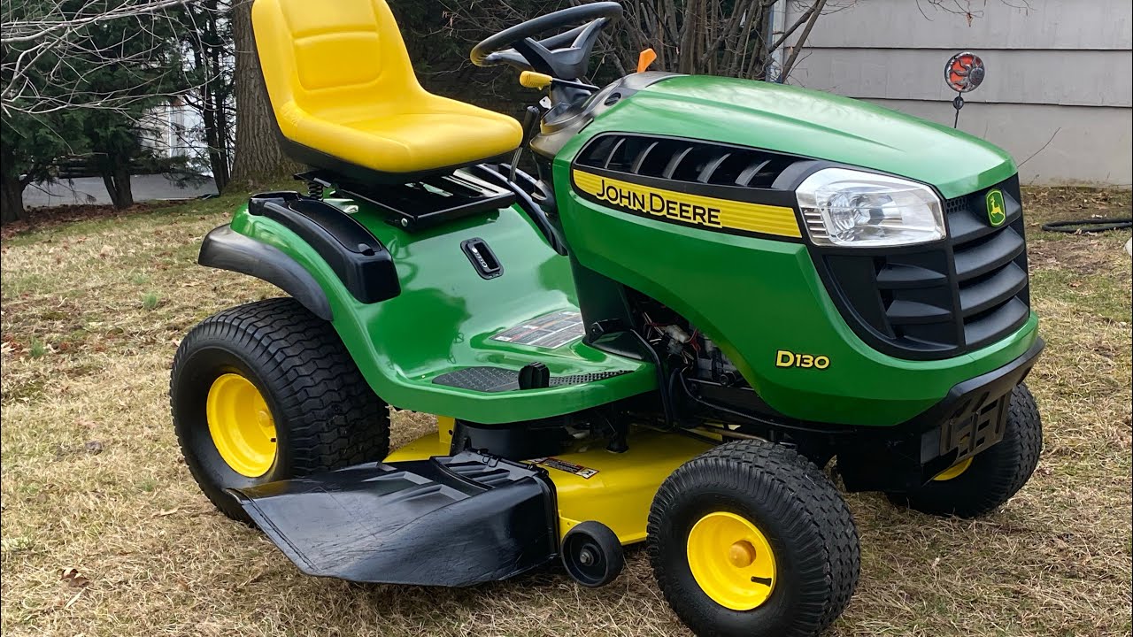 John Deere D130 pedal drive hydro lawn tractor with cruise for sale. 42” cut, 22hp 742cc Briggs twin