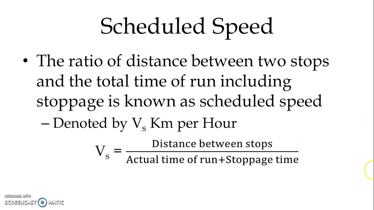 Terms Related to Speed Time Curve |Electric Traction & Control|
