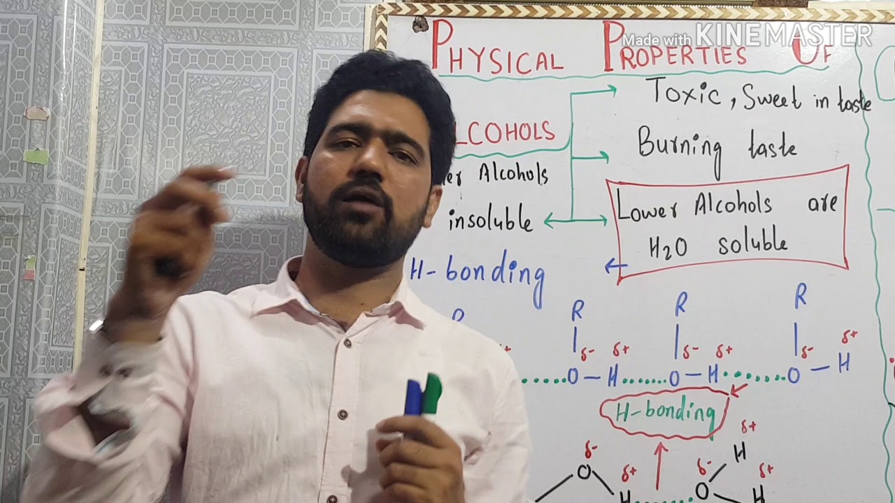 Physical properties of alcohols