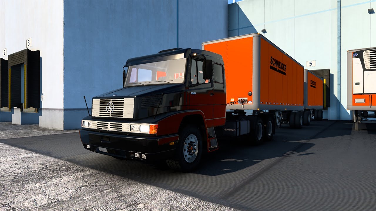 MERCEDES BENZ L Series Truck MOD FIRST LOOK!  - American Truck Simulator - #ATS #logitechg923